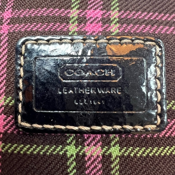 Coach Wool Plaid Handbag in Pink 100% Wool - Picture 5 of 16